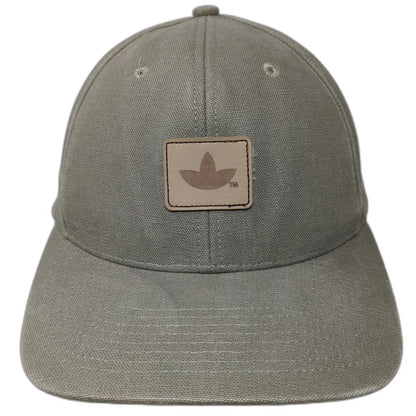 Adidas Simplot Baseball Cap Green One Size Faux Leather Patch Strapback Hat