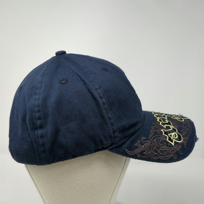 The Duck Company Aruba Fleur-De-Lis Blue One Size Baseball Cap Hat Embroidery