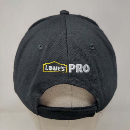 Klein Tools Lowe's Pro Strapback Hat Black OS Adjustable Embroidered 6 Panel