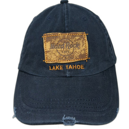 Hard Rock Cafe Baseball Cap Blue Brown One Size Distressed Lake Tahoe Patch Hat
