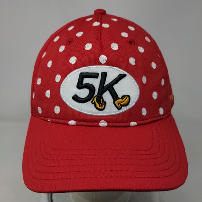 5K Run Disney Minnie Mouse Every Mile is Magic Strapback Hat Red One Size Polka