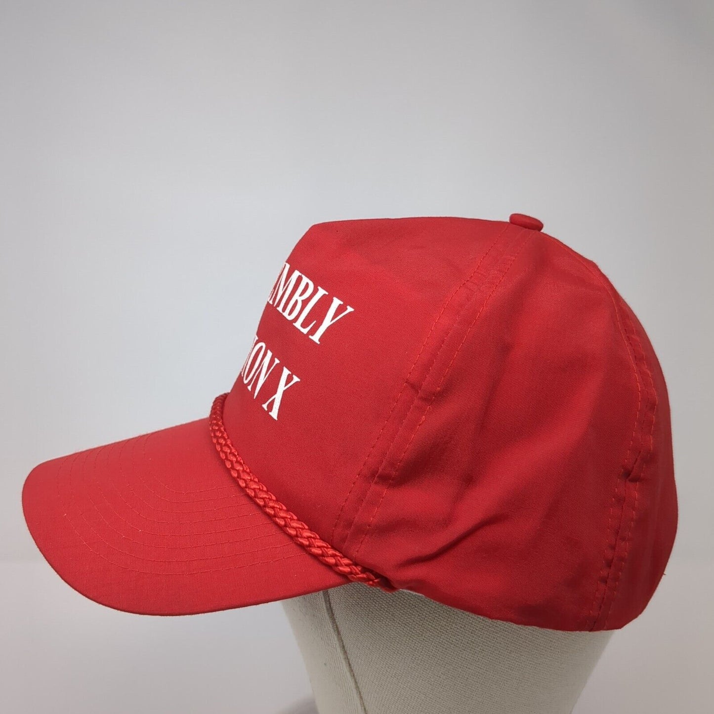 Assembly Station X Snapback Rope Hat Red One Size Adjustable Cobra