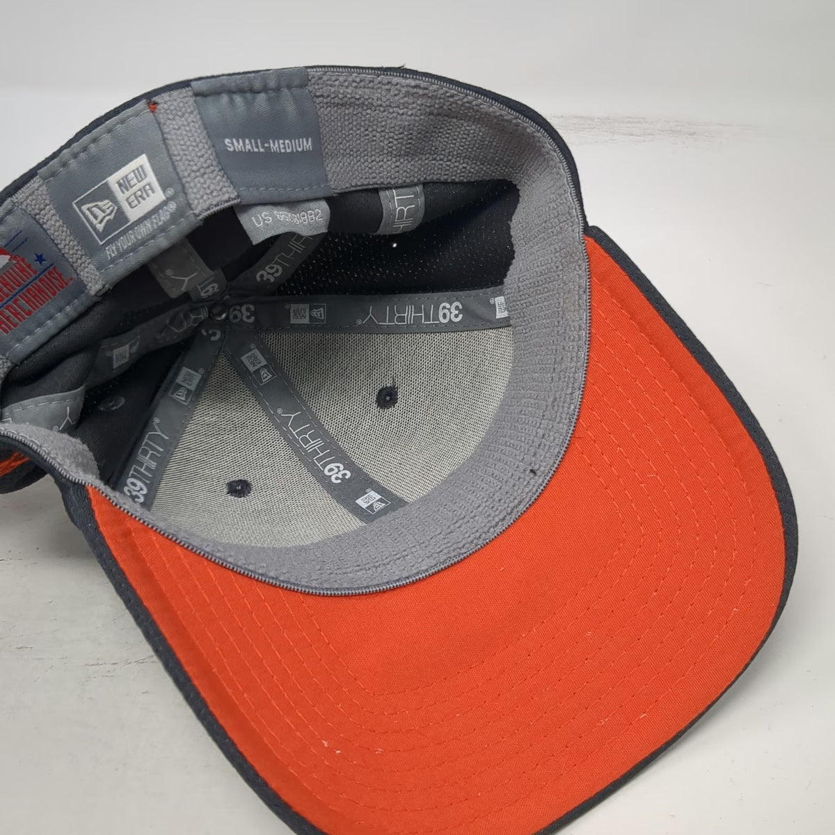 New Era MLB San Francisco Giants Baseball Cap Gray Orange M 39THIRTY Stretch