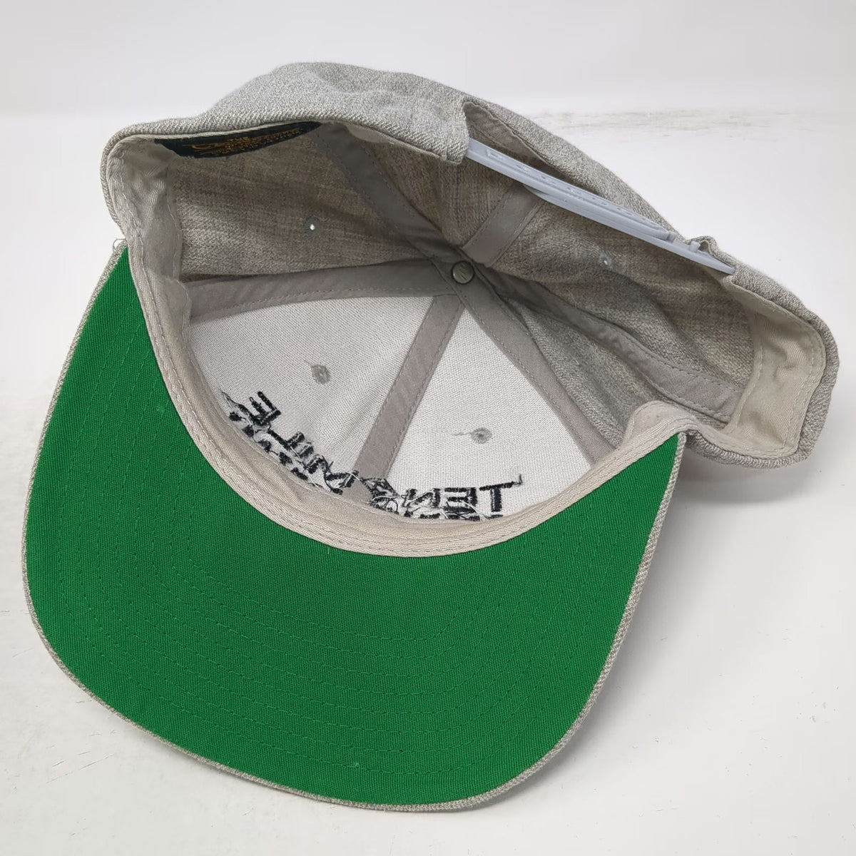 Yupoong Snapback Hat Gray One Size Ten Mile Brewing Company Green Underbrim Wool