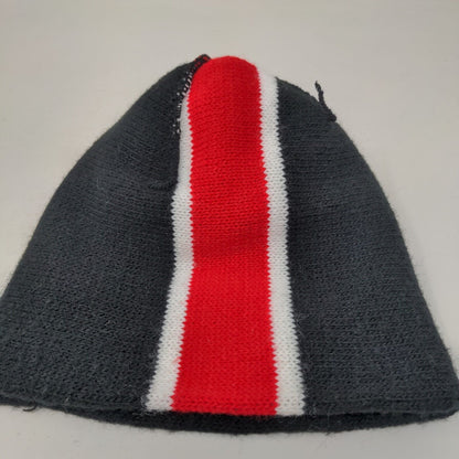 Cool Boarders 3 Knit Beanie Hat Black One Size Striped Embroidered