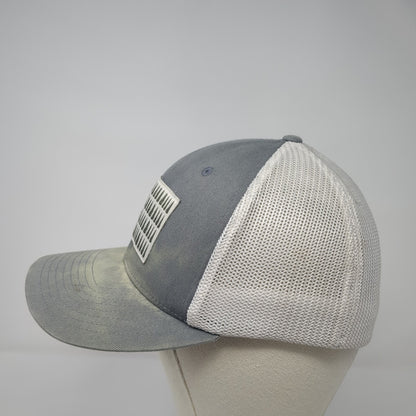 Columbia Tree Flag Fitted Baseball Cap Gray Medium Patriotic Mesh Back