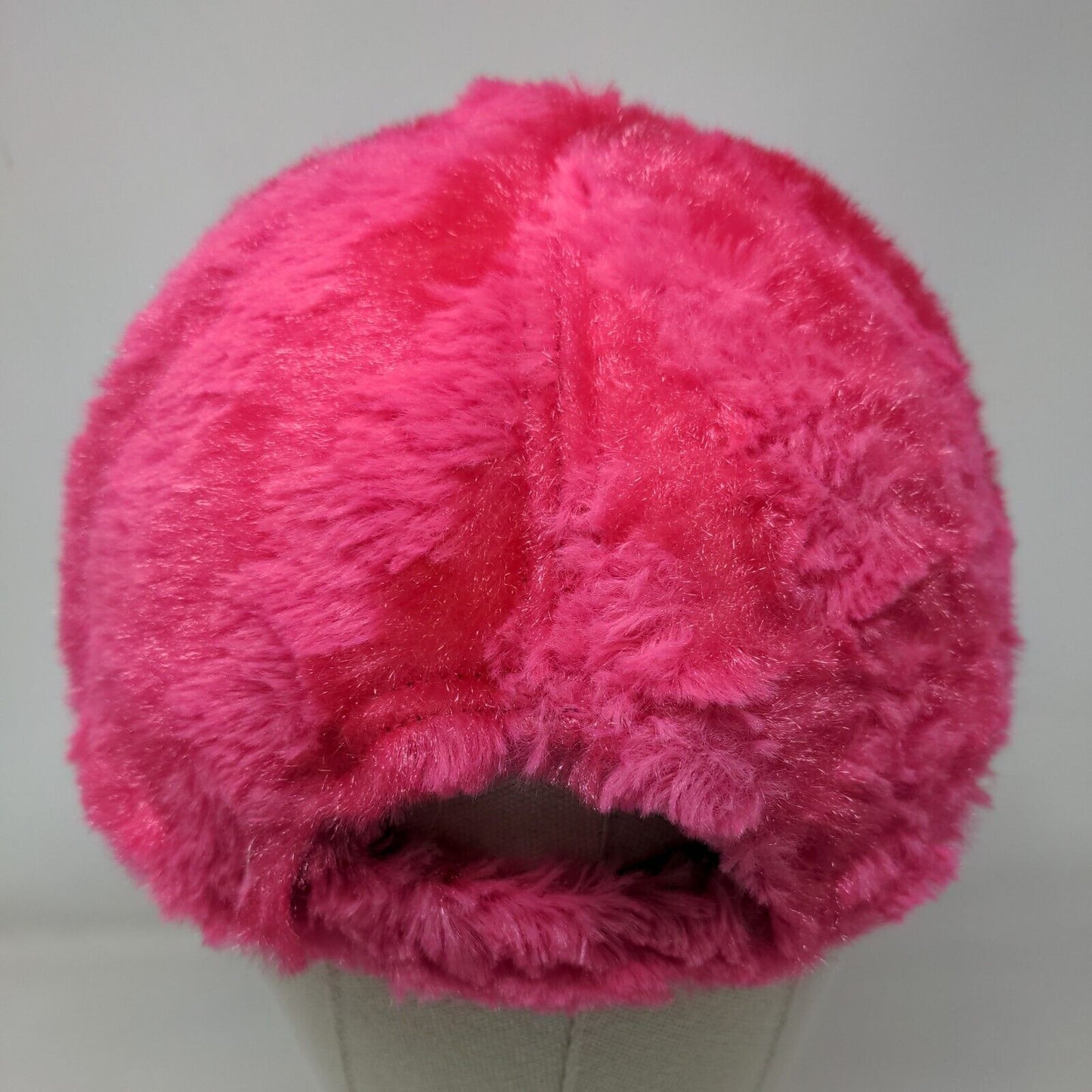 Love Strapback Hat Pink One Size Faux Fur Plush Lightweight 6 Panel
