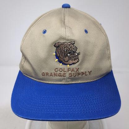 Headliner Baseball Cap Blue Beige One Size Bulldog Colfax Grange Supply Hat
