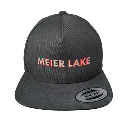 Meier Lake Snapback Hat Gray One Size Adjustable The Classics Yupoong