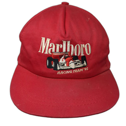 Vanguard 5 Panel Red Marlboro Racing Team 92 Formula 1 Car Snapback Hat Vintage