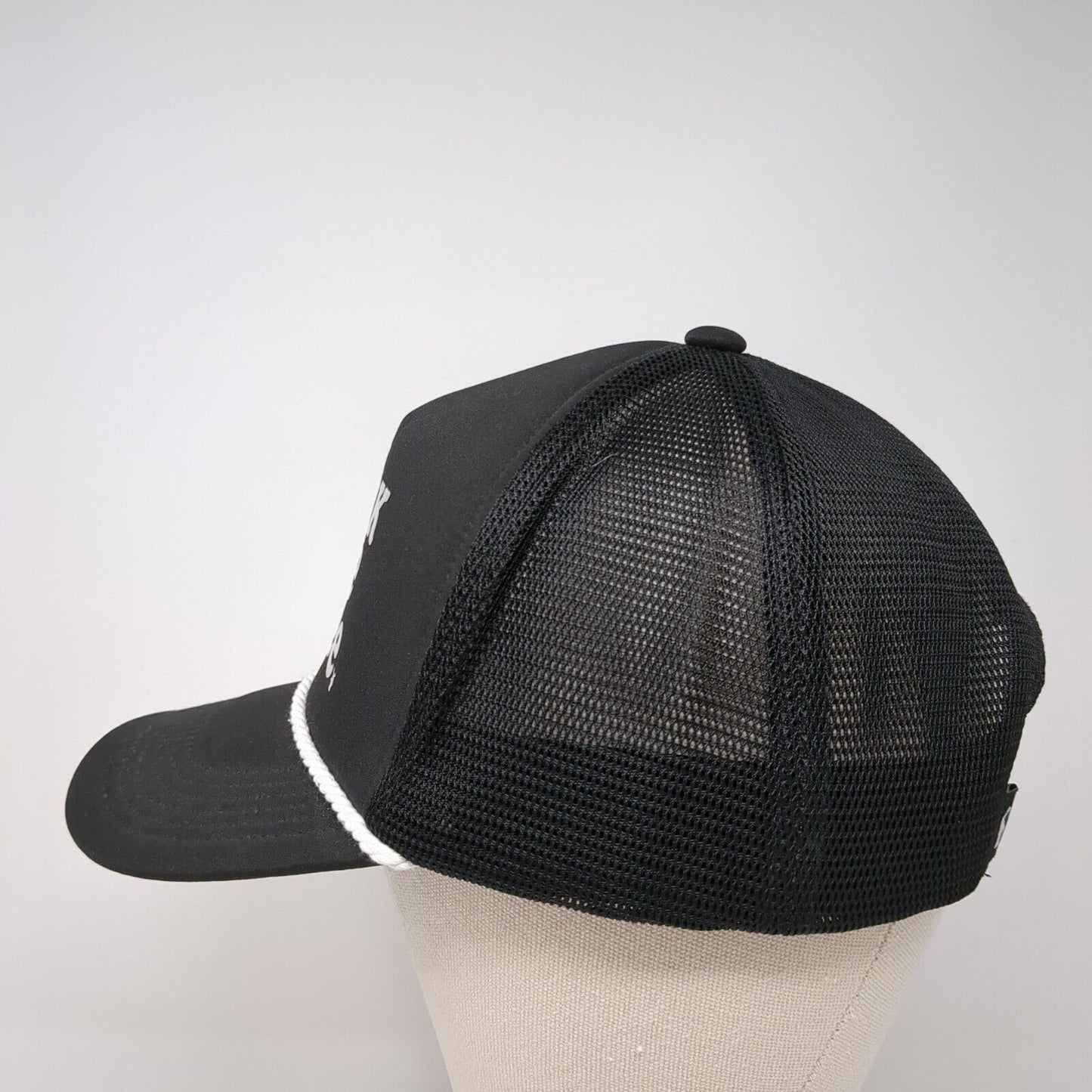 Drink More Coffee Snapback Rope Trucker Hat Black One Size Mesh Back