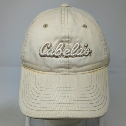 Cabela's Baseball Cap Beige One Size World's Foremost Outfitter Slideback Hat