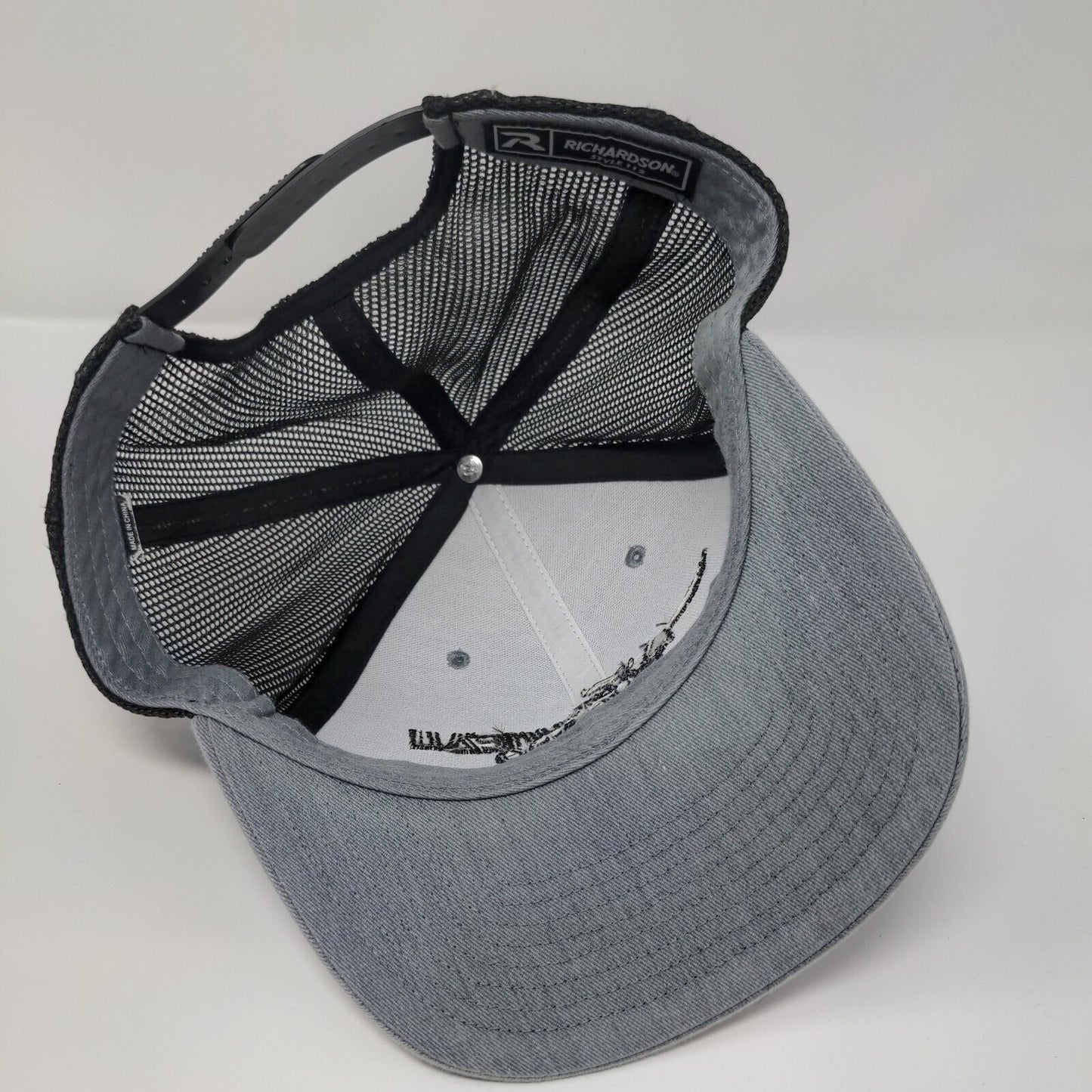 Bruneau Idaho Snapback Trucker Hat Gray One Size Adjustable Mesh Back Richardson