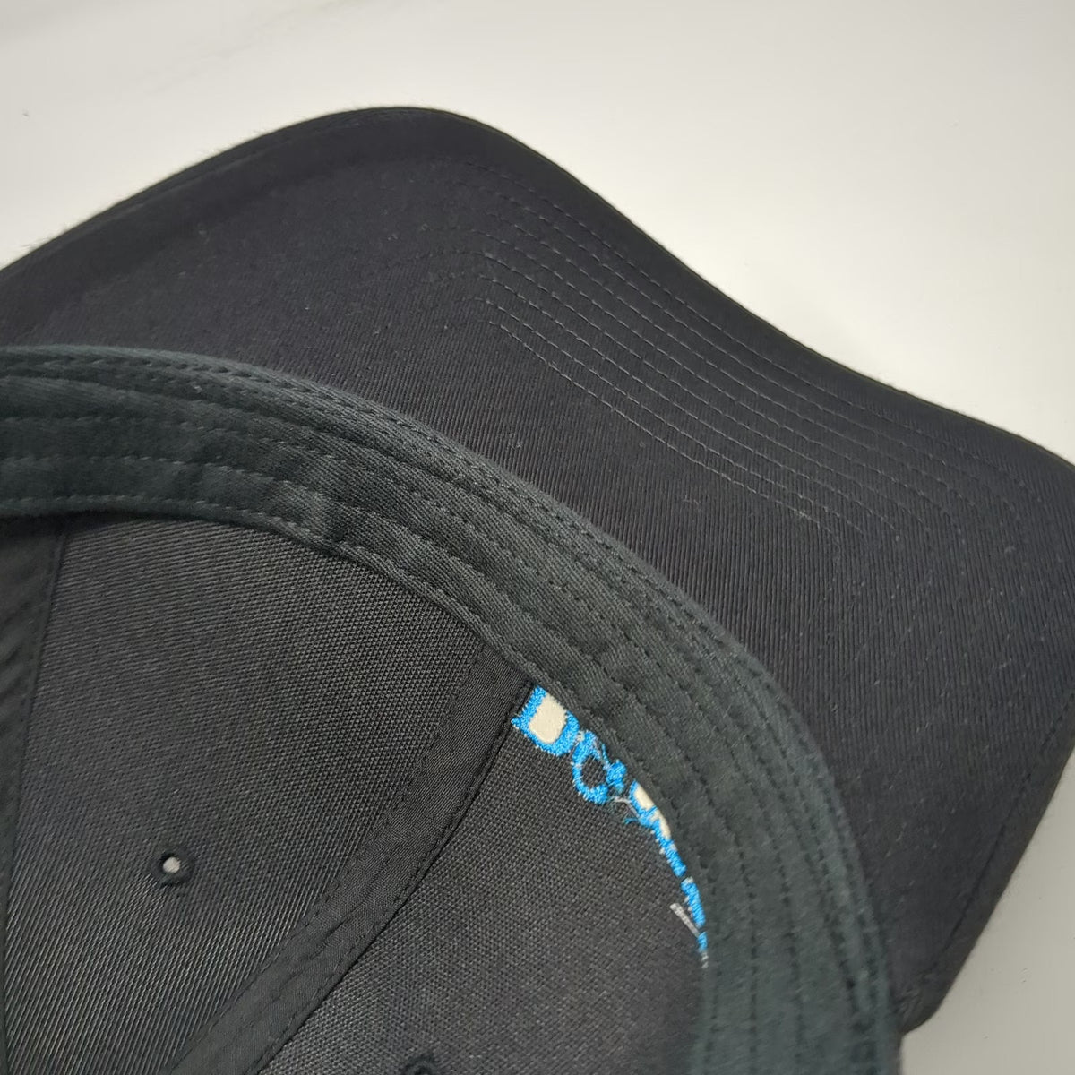 Richardson Trucker Hat Black Blue One Size Mesh Back Snapback Pfister Logo