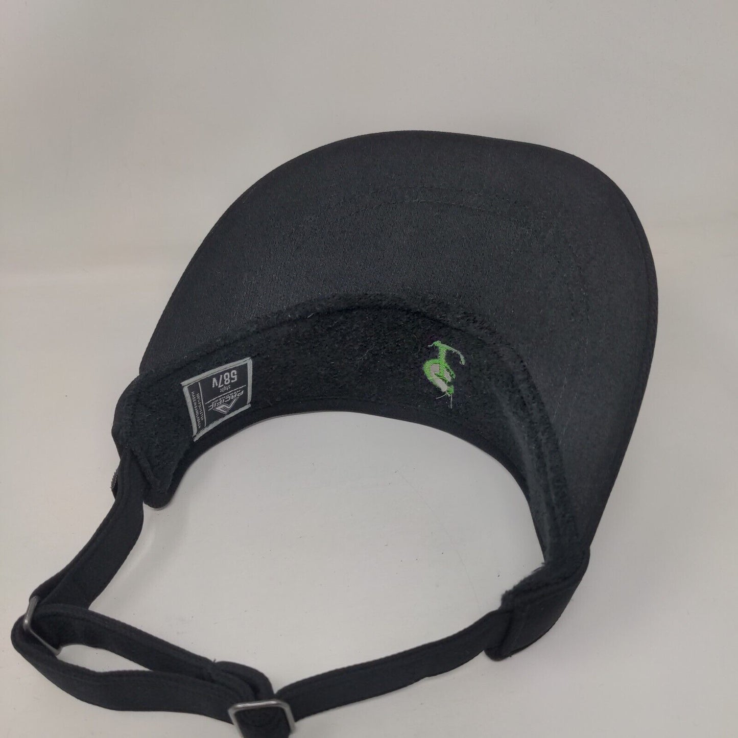 CL Strapback Sun Visor Cap Black OS Adjustable Embroidered Pacific Headwear