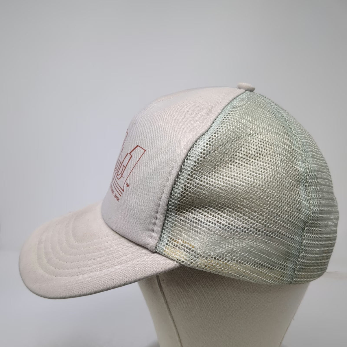 Sportcap Trucker Hat Gray L Idaho First National Bank Club 1 Mesh Back Snapback