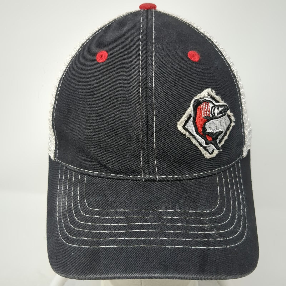 Vie Trucker Hat Black One Size Snapback Mesh Sockeye Brewing Salmon Fish Idaho