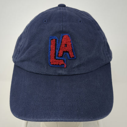 LA Slideback Hat Blue One Size Adjustable Embroidered 6 Panel Steve Madden