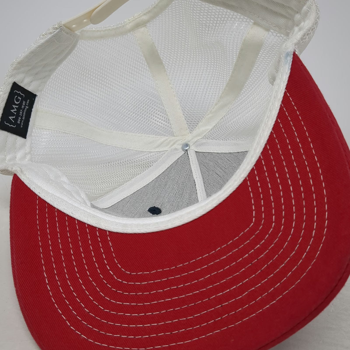 AMG Trucker Hat Blue One Size CNR American Flag D&B Supply Snapback Mesh Western