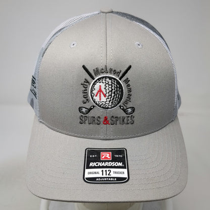 Richardson Trucker Hat Gray One Size Sandy McLeod Memorial Spurs Spikes Golf
