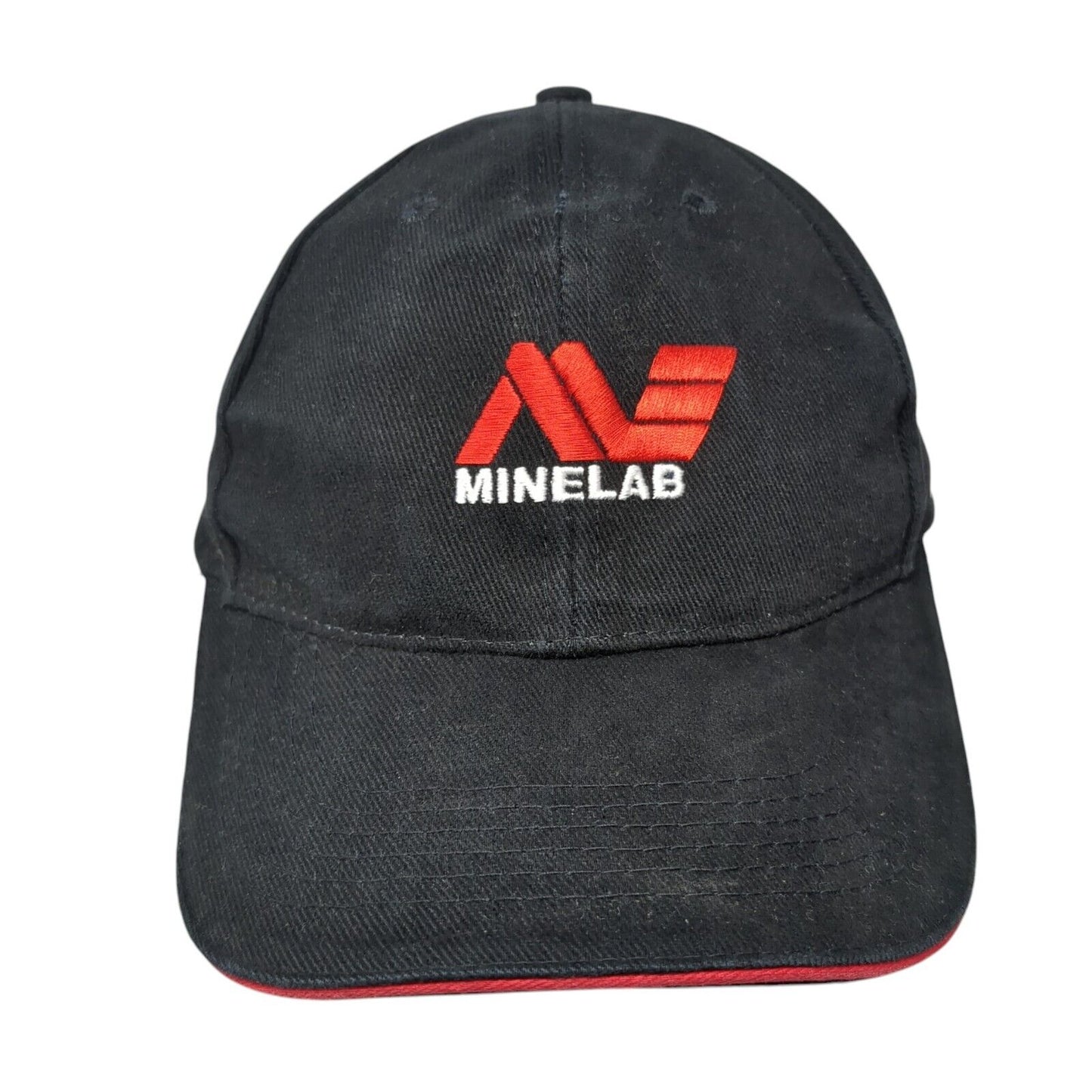 Minelab Slideback Hat Black One Size Adjustable Embroidered 6 Panel