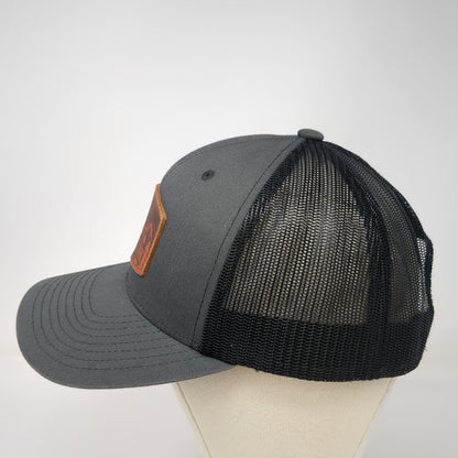 Yupoong Deviant Ink Trucker Hat Gray One Size Snapback Mesh Back Mountain Patch