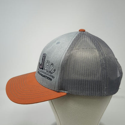 Richardson Trucker Hat Gray Orange One Size Joe Foundation Mesh Snapback 112
