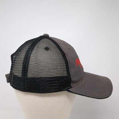 Prairietown Feed Service Strapback Trucker Hat Brown One Size Mesh Back