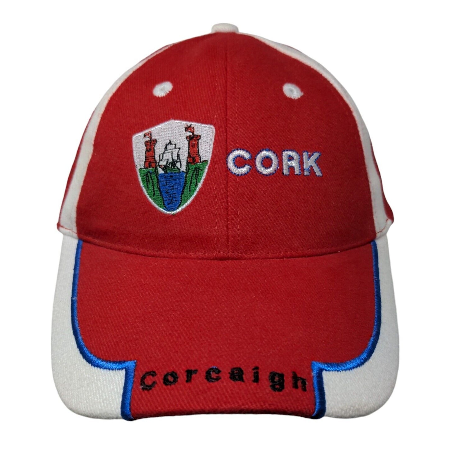 Cork Corcaigh Slideback Hat Red OSFA Adjustable Embroidered All Craft Dublin 15