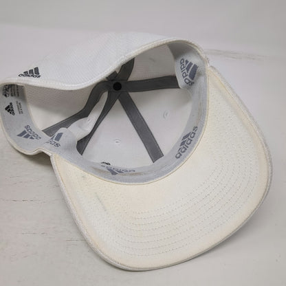 Adidas Baseball Cap White XL Stretch Fit Embroidered Mountain Logo Sport Hat