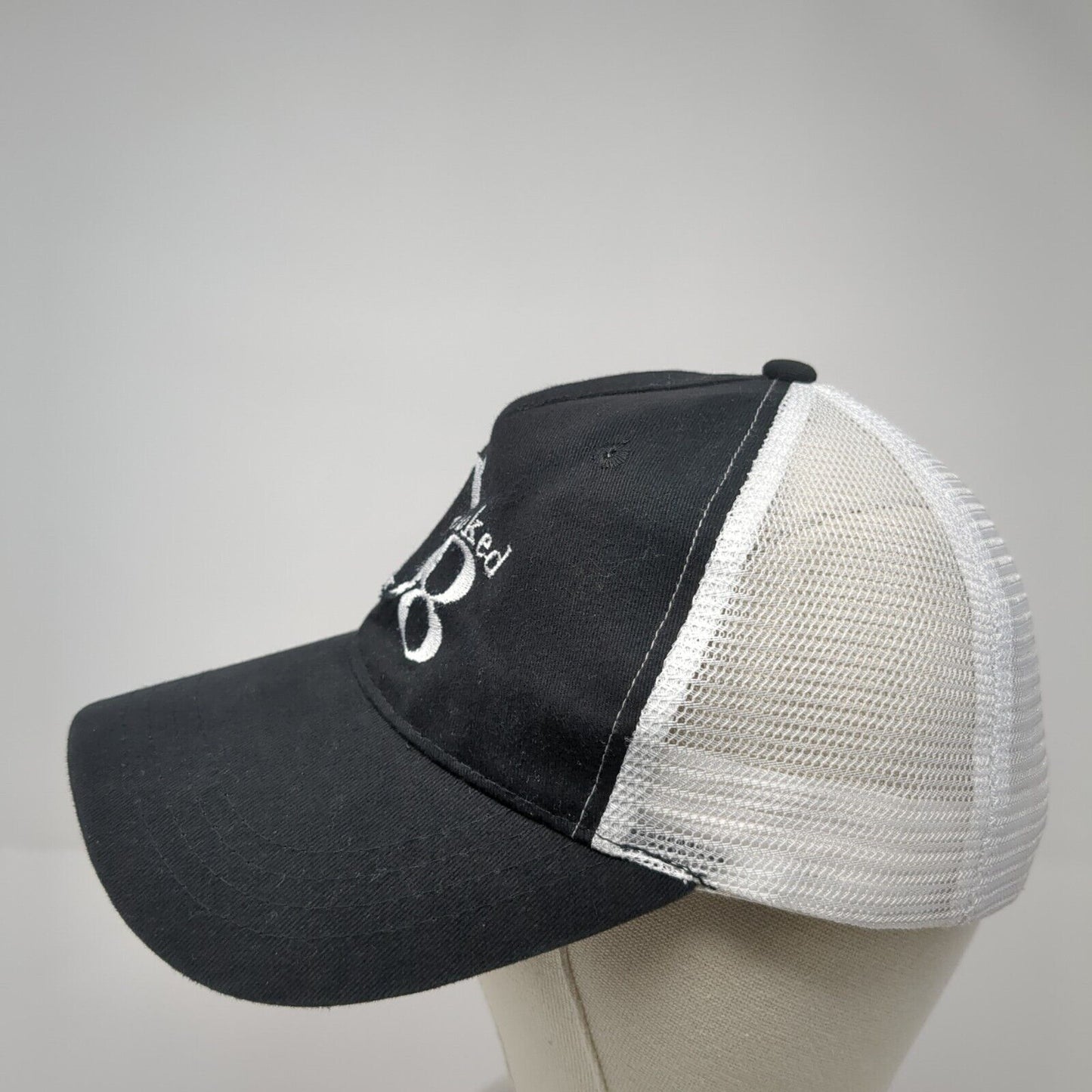 Crooked C8 Snapback Trucker Hat Black One Size Adjustable Mesh Back Cap America