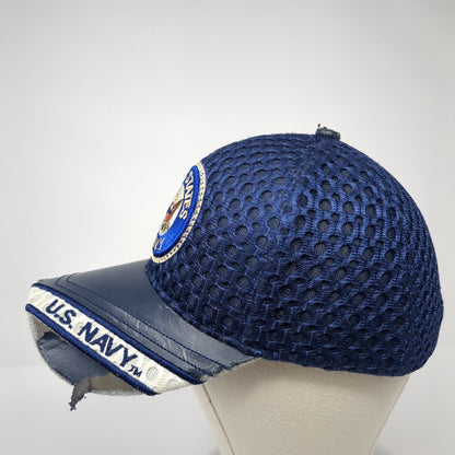 United States Navy Strapback Hat Blue One Size Adjustable Embroidered