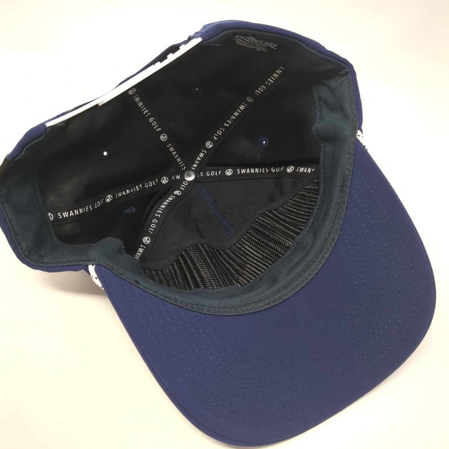 Invitational Snapback Cap Blue OS Adjustable Embroidered Rope Swannies Golf