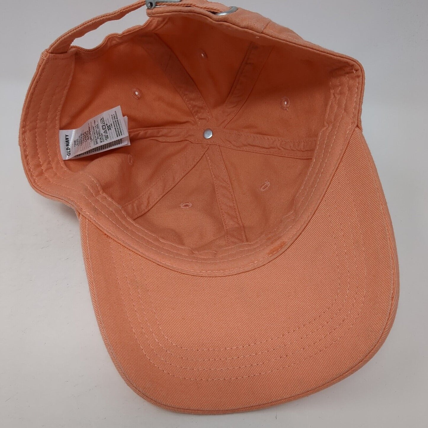 Old Navy Slideback Hat Orange One Size Adjustable Solid 6 Panel Blank
