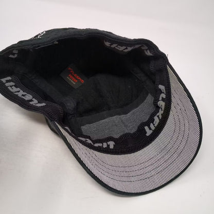 Kangol 5 Panel Black Hat M Fitted Flexfit Embroidered Logo Textured Fabric