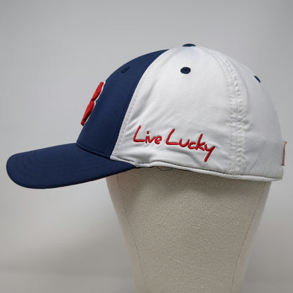 Black Clover Baseball Cap Blue White Red XL Topgolf Live Lucky Clover Logo Hat