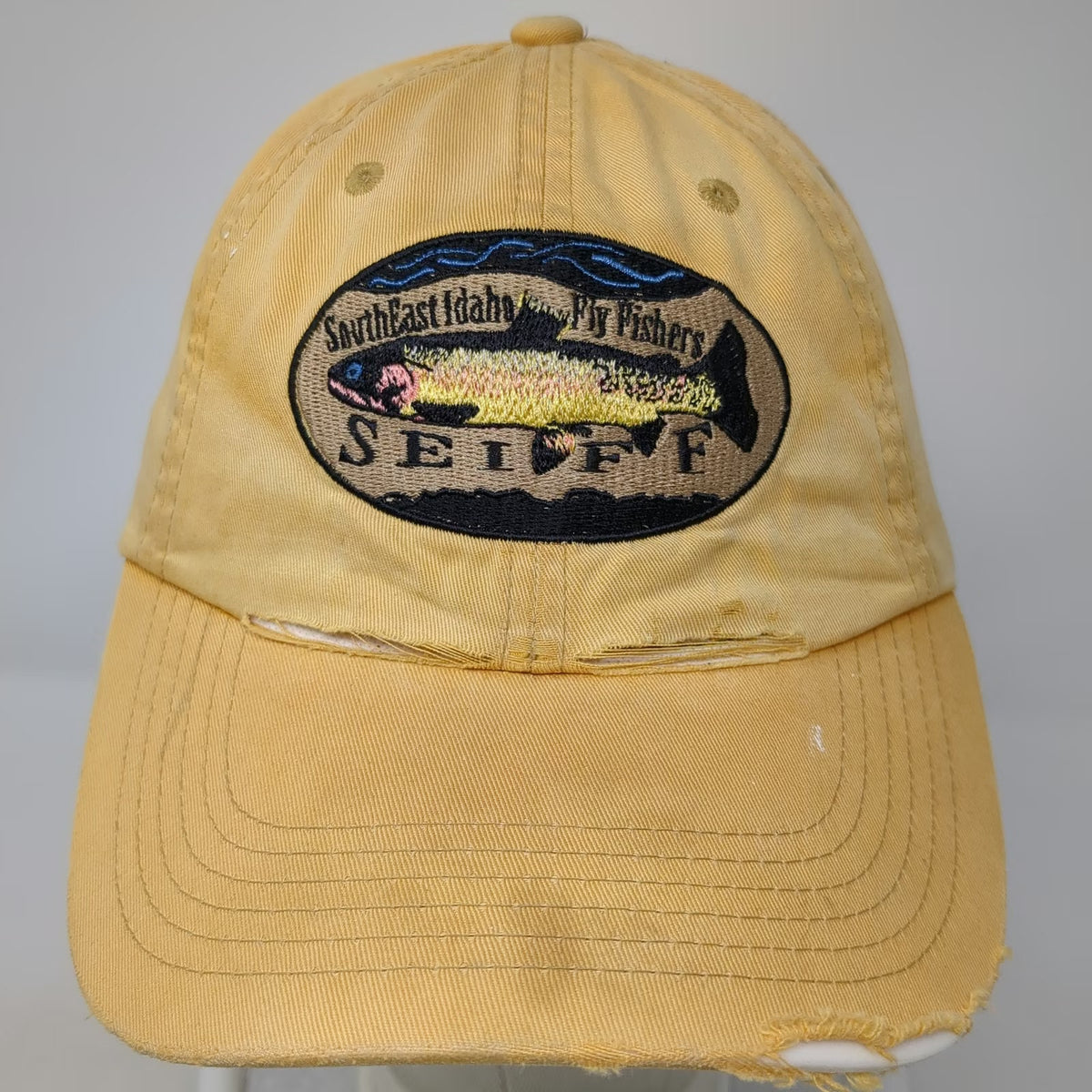 Port Authority Baseball Cap Yellow One Size SEIFF Idaho Fly Fishers Trout Hat