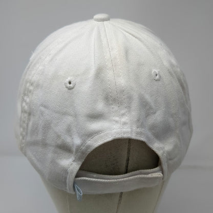 Peter Millar Baseball Cap White Vintage Y2K 2001 Logo Embroidered Slideback Hat