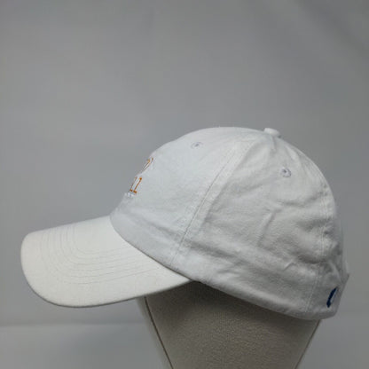 Stay Well Slideback Hat White OSFA Adjustable Embroidered Quake City Caps Cotton