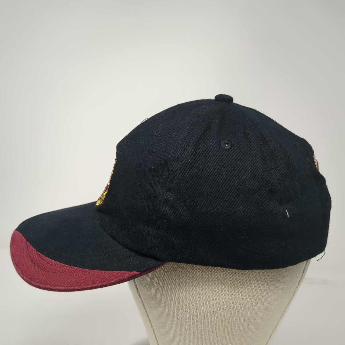 Christian Brothers Brandy Hat Baseball Cap Black Red Gold One Size Strapback