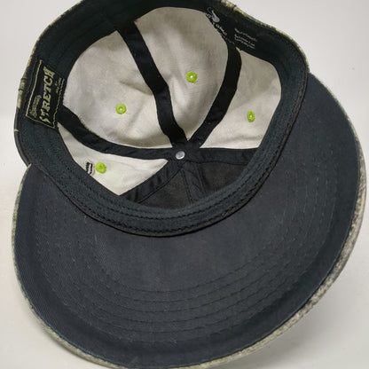 Mossy Oak Baseball Cap Green Black White M Camo Stretch Fit Embroidered Hat