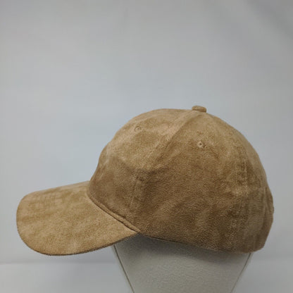 BP. Strapback Hat Tan OSFA Adjustable Solid Blank Vent Holes Suede