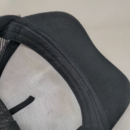 Otto Snapback Mesh Back Trucker Hat Black OSFM Adjustable Solid Blank