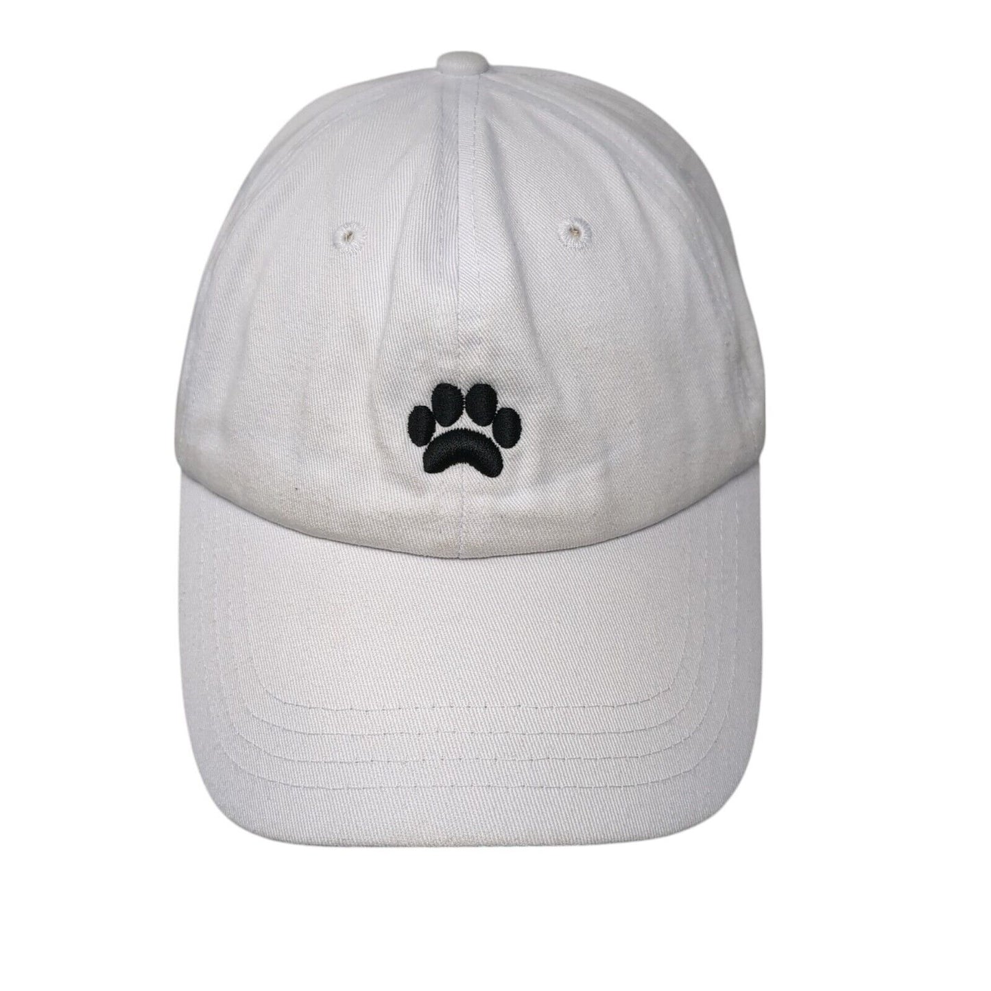Pawz Slideback Hat White One Size Adjustable Embroidered 6 Panel