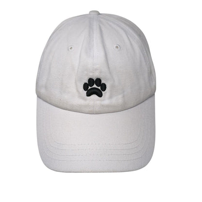 Pawz Slideback Hat White One Size Adjustable Embroidered 6 Panel