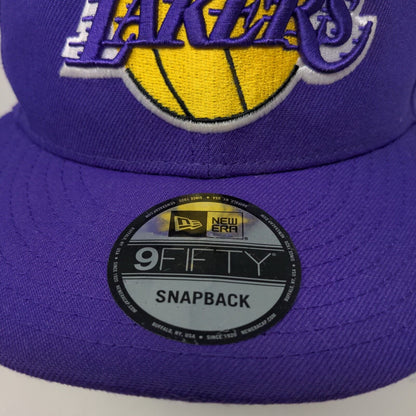 New Era Mens Snapback Hat Purple Size OSFM Embroidered Los Angeles Lakers 9Fifty