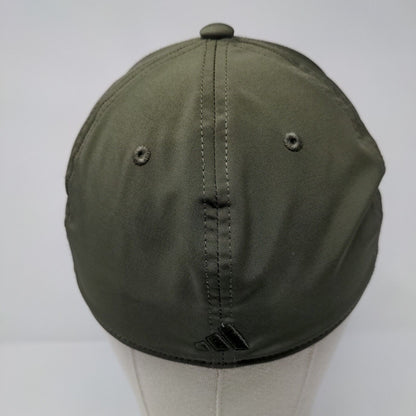 Adidas Aeroready Fitted Hat Green S/M Solid Laser Cut 3 Stripes