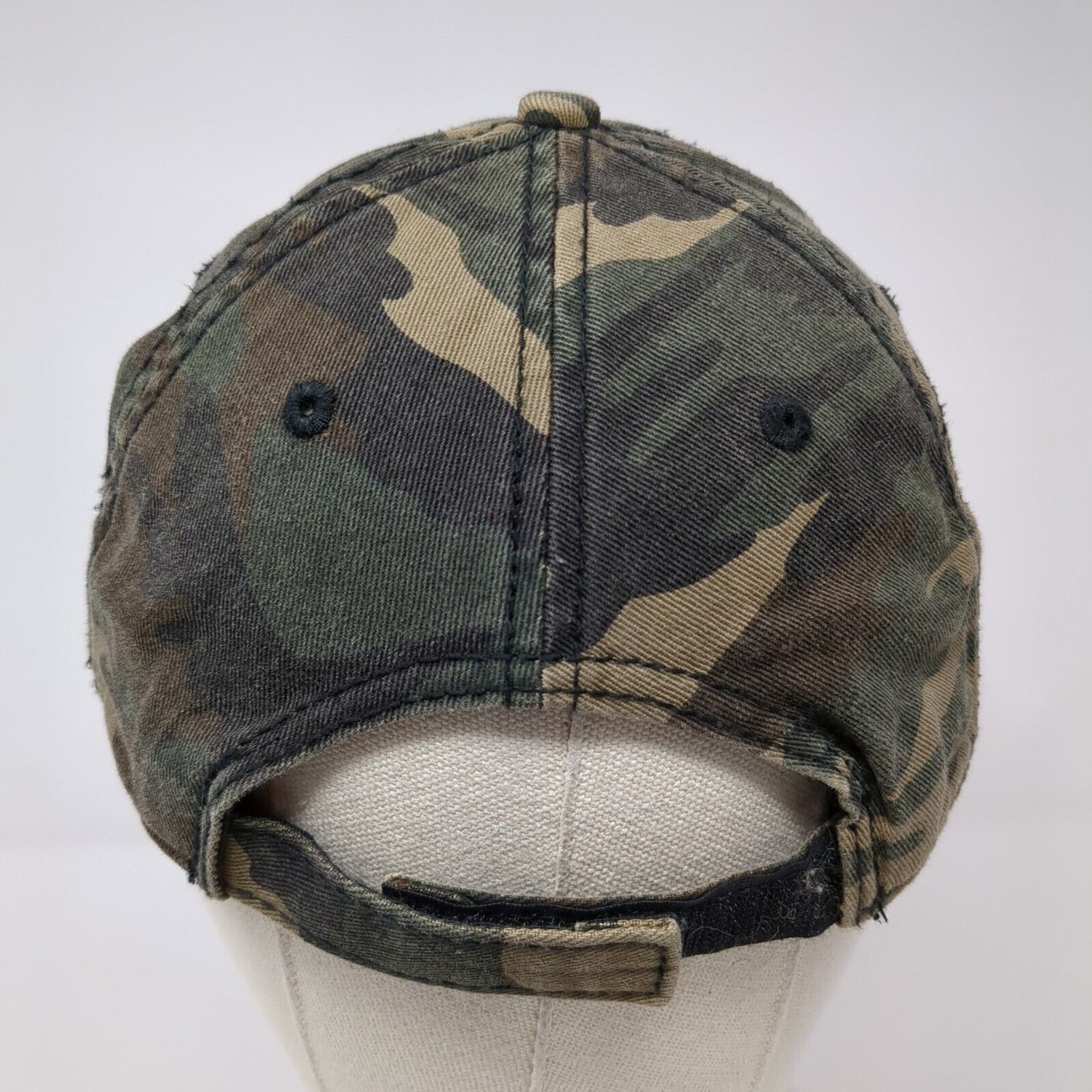 George Strapback Hat Camouflage OSFM Adjustable Vented Holes 6 Panel Blank