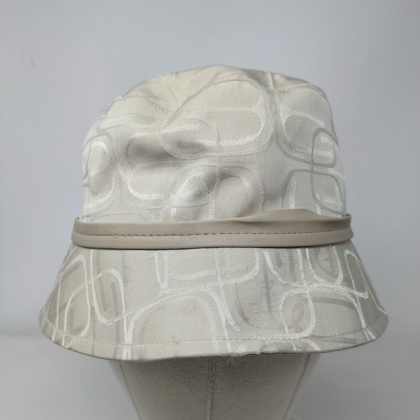 Express Monogram Bucket Hat Tan Small/Medium Lined Leather Strap