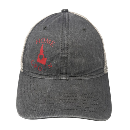 Home Crown Idaho Trucker Hat Gray OS Adjustable Embroidered Mesh Back George